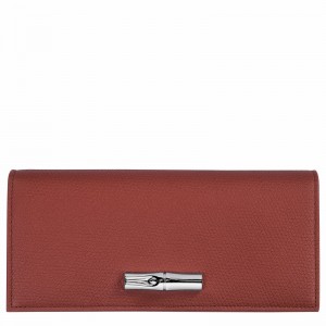 πορτοφολι γυναικεια Longchamp Le Roseau Flap καφε Greece | L3044HFP404