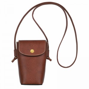 Θηκη ανδρικα Longchamp ÉPURE καφε Greece | 34193HYZ035-