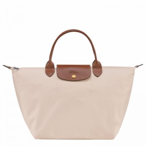 τσαντακι χειροσ γυναικεια Longchamp Le Pliage Original M ασπρα Greece | L1623089P71