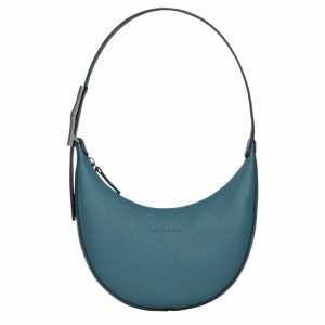 τσάντα hobo γυναικεια Longchamp Le Roseau Essential S παγώνι Greece | 10217968P89