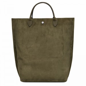 τσάντεσ tote γυναικεια Longchamp Cabas Longchamp M Χακί Greece | 10277HFO292