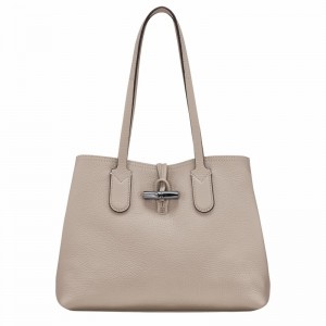 τσάντεσ tote γυναικεια Longchamp Le Roseau Essential M γκρι Greece | 10183968266