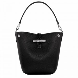 bucket bags γυναικεια Longchamp Le Roseau XS μαυρα Greece | 10279HFP001