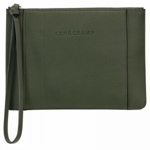 pouches γυναικεια Longchamp 3D Χακί Greece | 30032HCV292