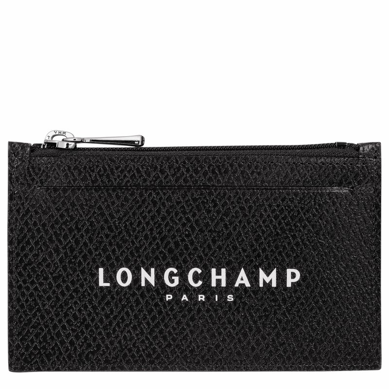 πορτοφολια γυναικεια Longchamp Le Roseau Essential μαυρα Greece | L3613H67001