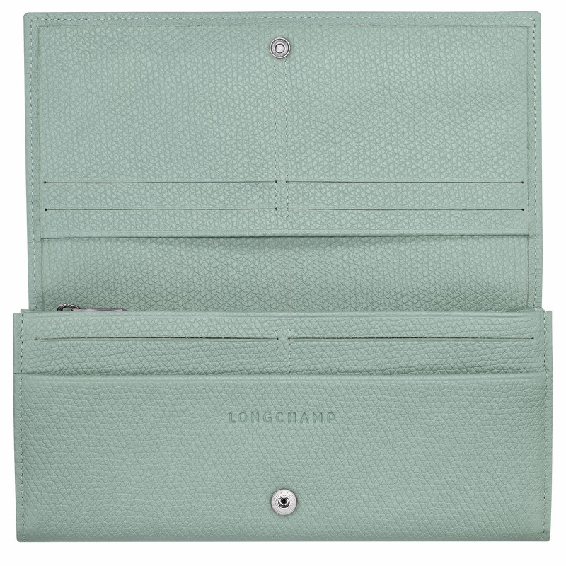 πορτοφολι γυναικεια Longchamp Le Roseau Flap Celadon Greece | L3044HFP282