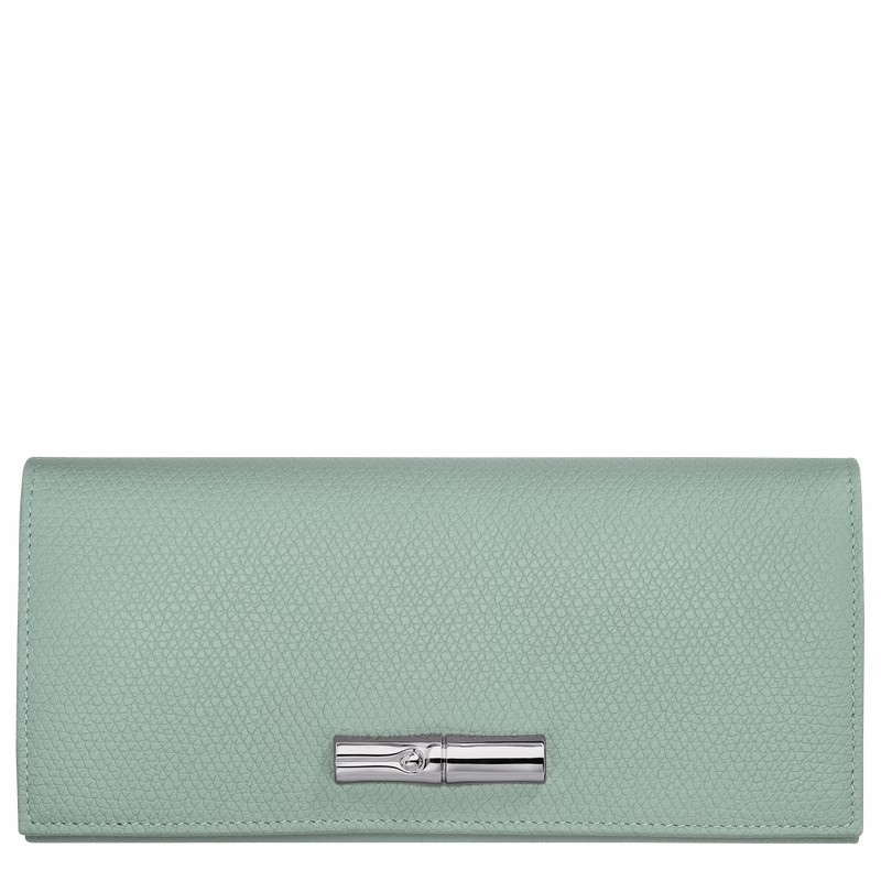 πορτοφολι γυναικεια Longchamp Le Roseau Flap Celadon Greece | L3044HFP282