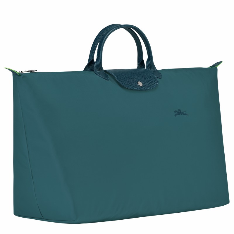 τσάντες ταξιδιού ανδρικα Longchamp Le Pliage Green M παγώνι Greece | L1625919P89-