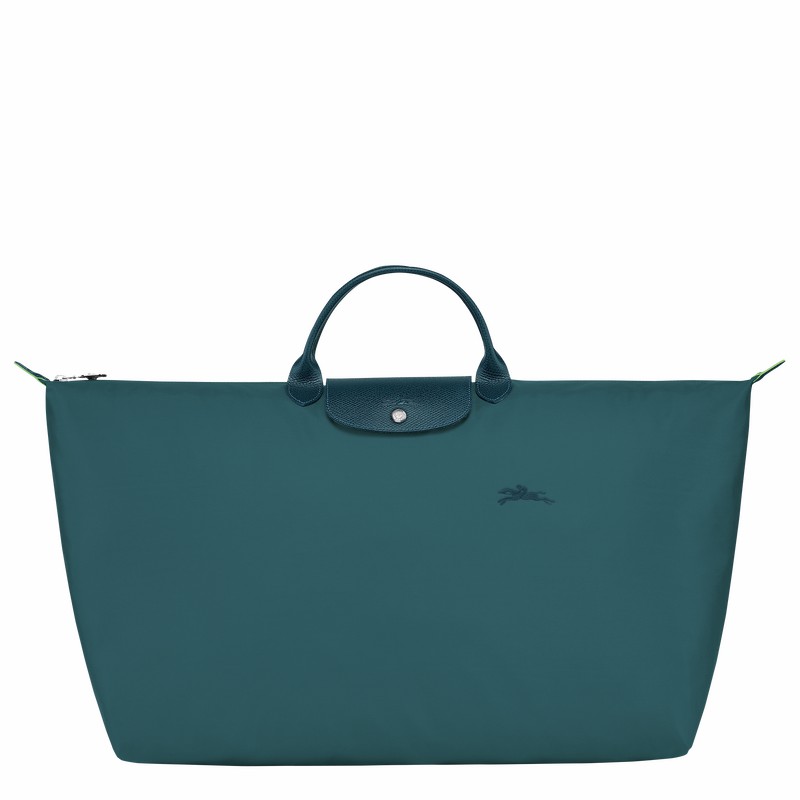 τσάντες ταξιδιού ανδρικα Longchamp Le Pliage Green M παγώνι Greece | L1625919P89-