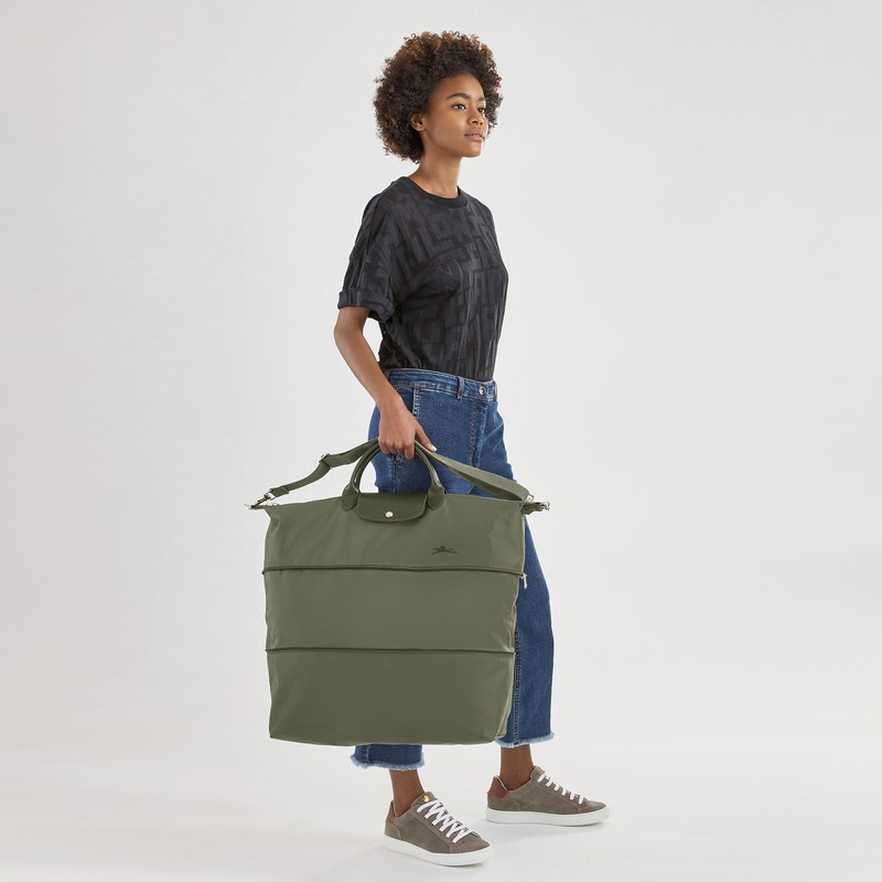 τσάντες ταξιδιού ανδρικα Longchamp Le Pliage Green expandable πρασινο Greece | L1911919479-