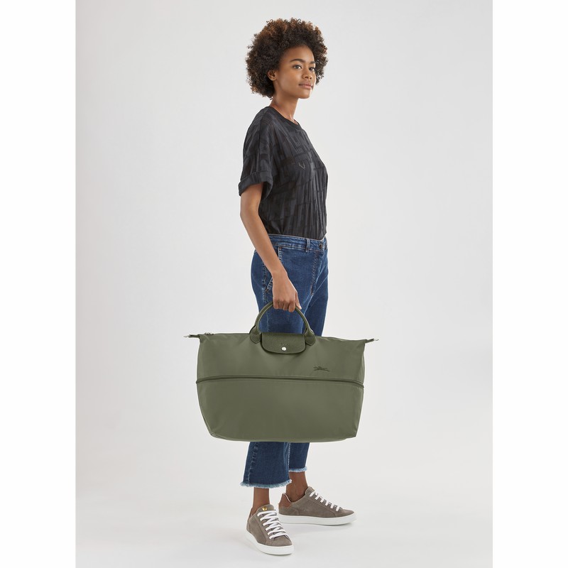 τσάντες ταξιδιού ανδρικα Longchamp Le Pliage Green expandable πρασινο Greece | L1911919479-