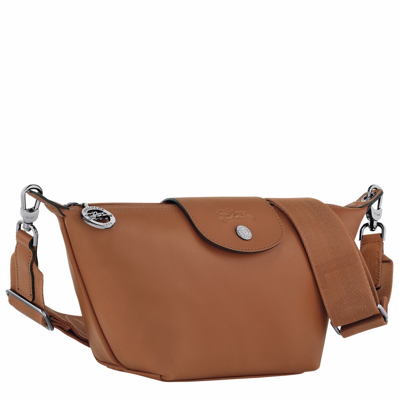 τσαντεσ χιαστι γυναικεια Longchamp Le Pliage Xtra XS καφε Greece | 10212987504