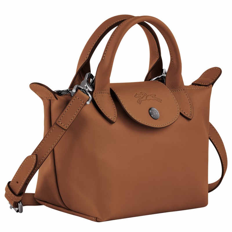 τσαντακι χειροσ γυναικεια Longchamp Le Pliage Xtra XS καφε Greece | L1500987504