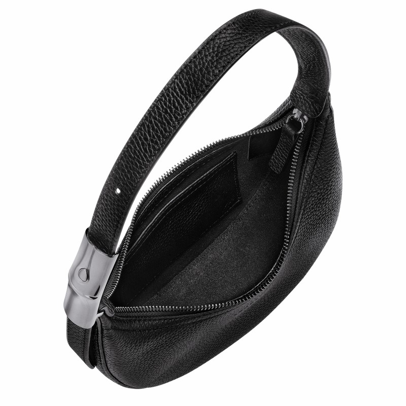 τσάντα hobo γυναικεια Longchamp Le Roseau Essential S μαυρα Greece | 10217968001