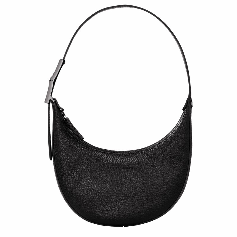 τσάντα hobo γυναικεια Longchamp Le Roseau Essential S μαυρα Greece | 10217968001