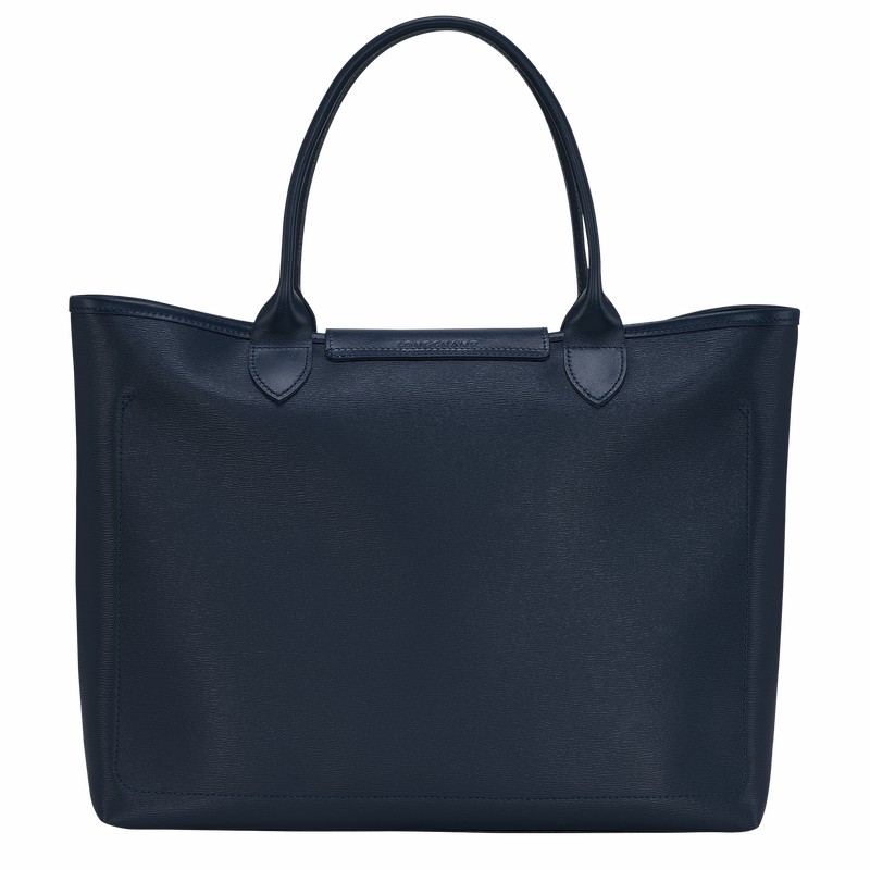 τσάντεσ tote γυναικεια Longchamp Le Pliage City L σκουρο μπλε Greece | 10182HYQ556