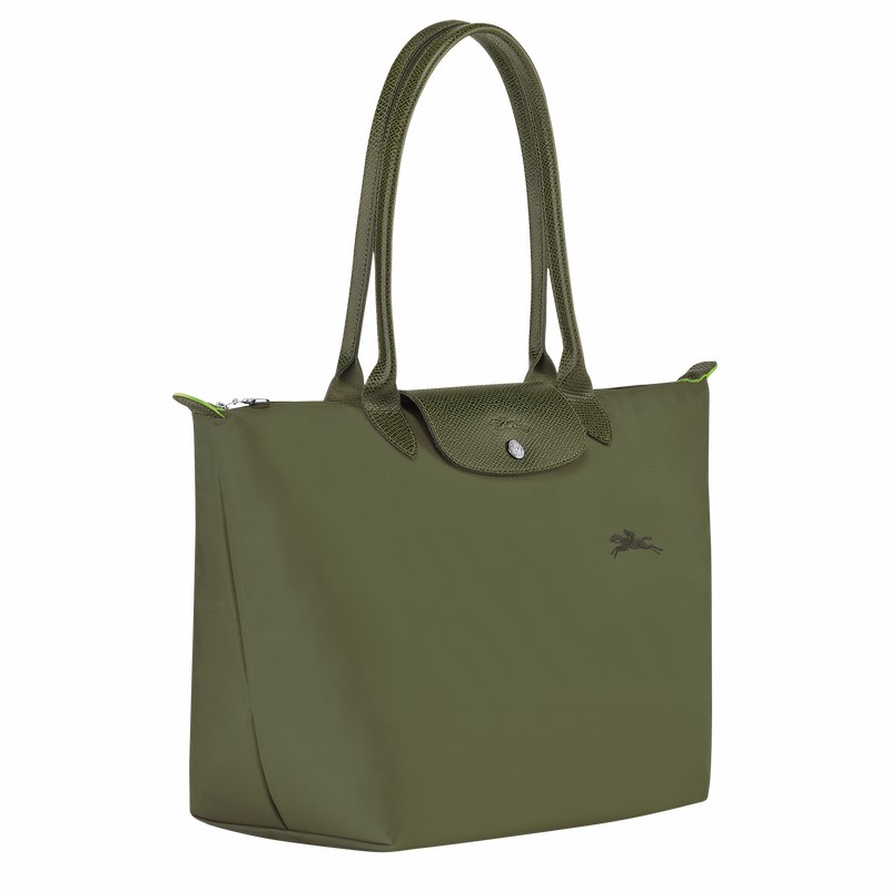 τσάντεσ tote γυναικεια Longchamp Le Pliage Green L πρασινο Greece | L1899919479