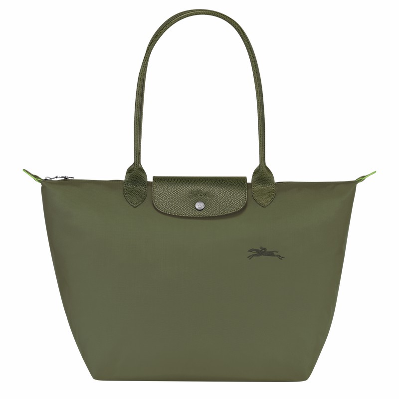 τσάντεσ tote γυναικεια Longchamp Le Pliage Green L πρασινο Greece | L1899919479