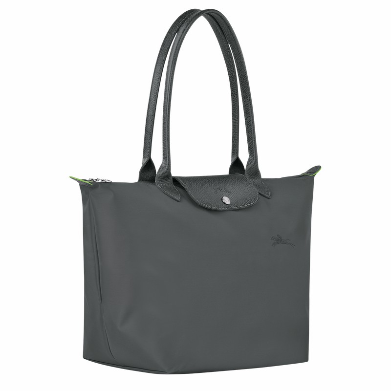 τσάντεσ tote γυναικεια Longchamp Le Pliage Green L βαθυ γκρι Greece | L1899919P66