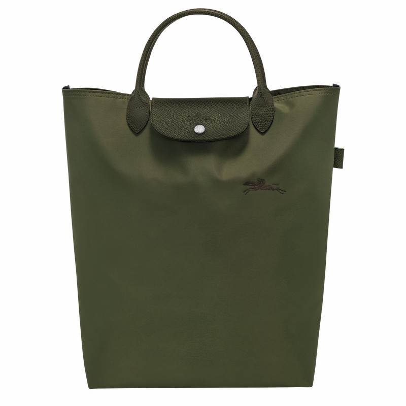 τσάντεσ tote γυναικεια Longchamp Le Pliage Green M πρασινο Greece | 10168919479