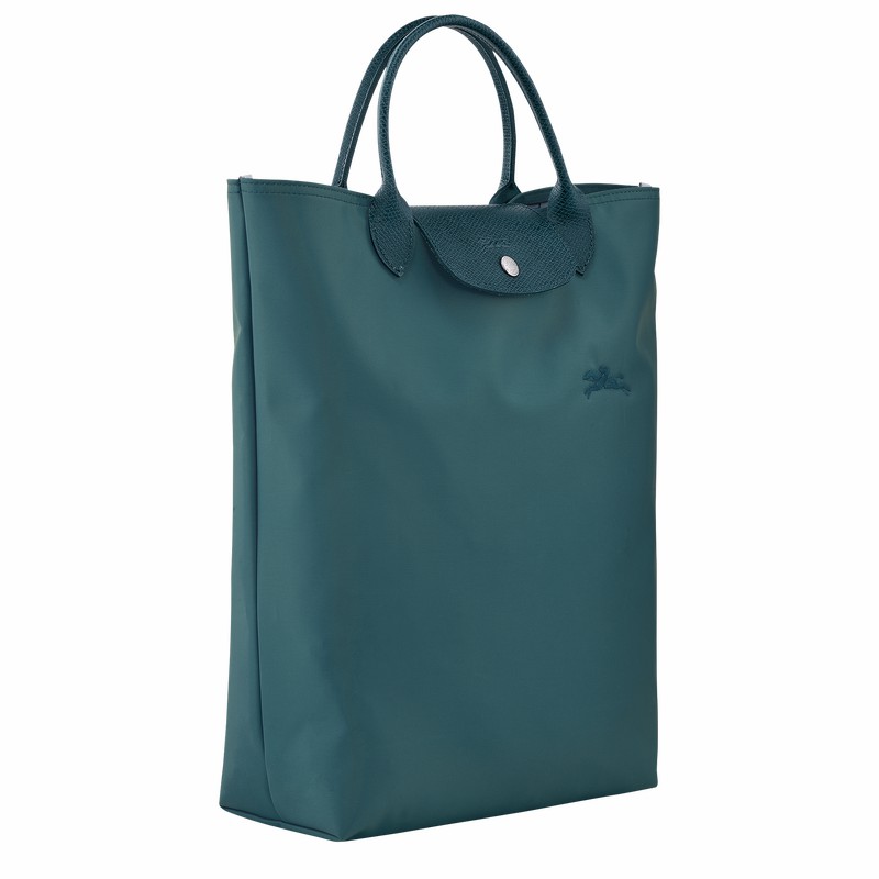 τσάντεσ tote γυναικεια Longchamp Le Pliage Green M παγώνι Greece | 10168919P89