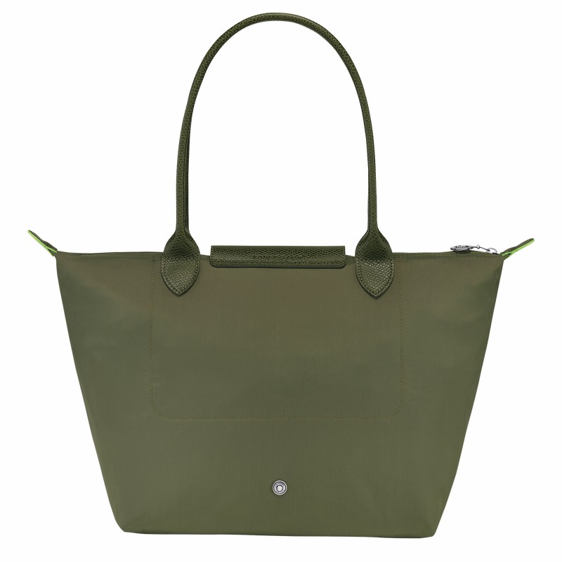 τσάντεσ tote γυναικεια Longchamp Le Pliage Green M πρασινο Greece | L2605919479