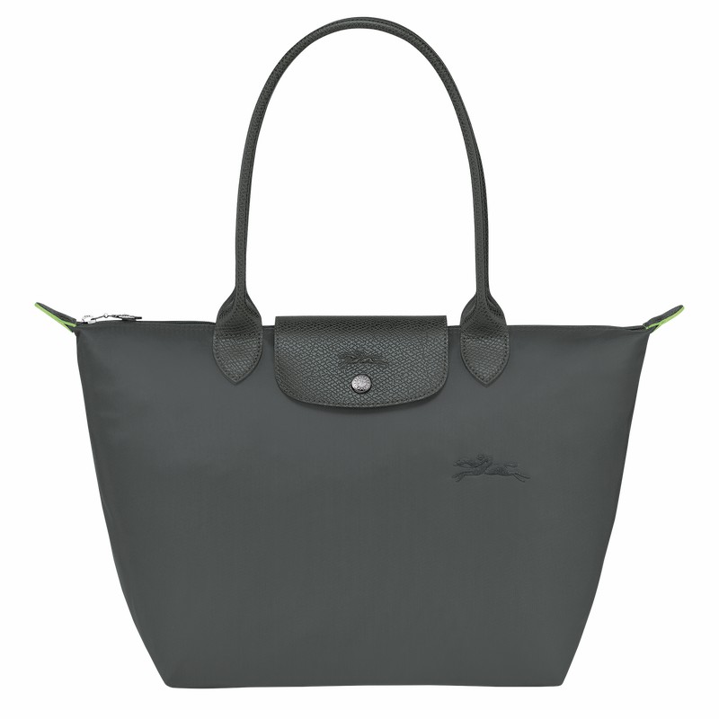 τσάντεσ tote γυναικεια Longchamp Le Pliage Green M βαθυ γκρι Greece | L2605919P66