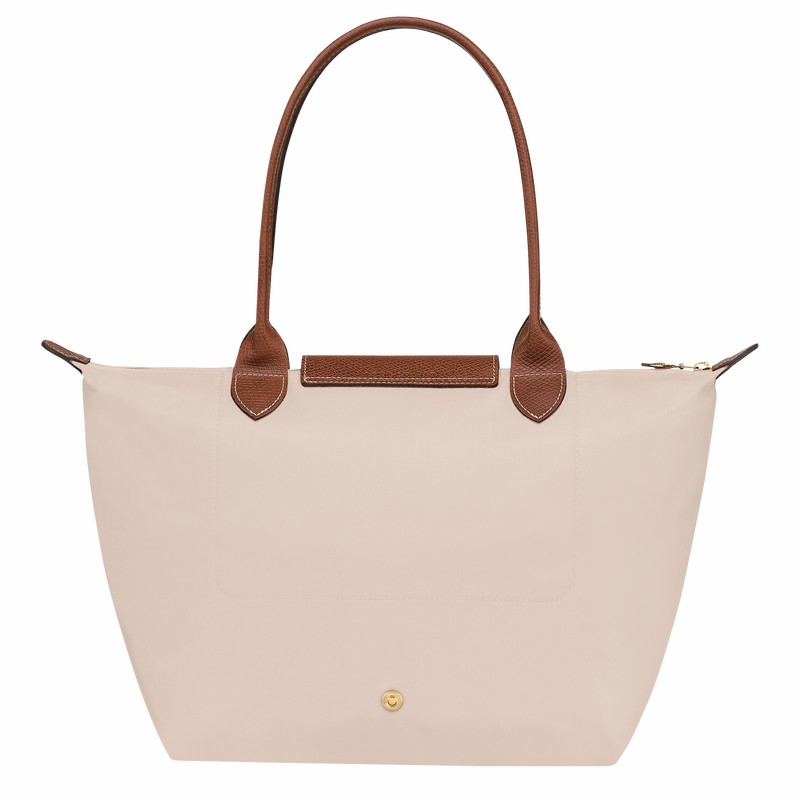 τσάντεσ tote γυναικεια Longchamp Le Pliage Original M ασπρα Greece | L2605089P71