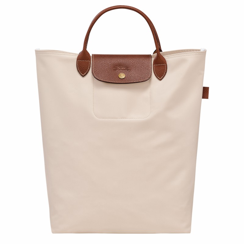 τσάντεσ tote γυναικεια Longchamp Le Pliage Original M ασπρα Greece | 10168089P71