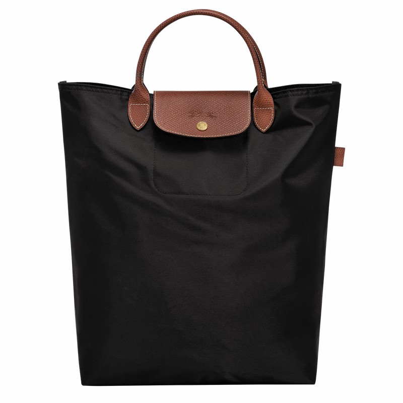 τσάντεσ tote ανδρικα Longchamp Le Pliage Original M μαυρα Greece | 10168089001-