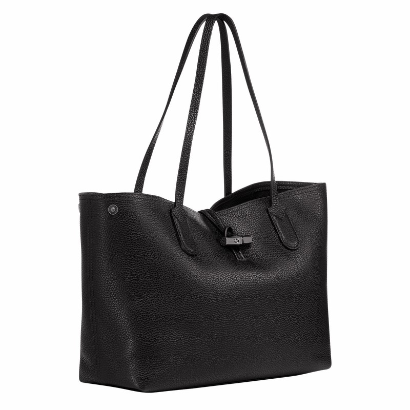 τσάντεσ tote γυναικεια Longchamp Le Roseau Essential L μαυρα Greece | L2686968001