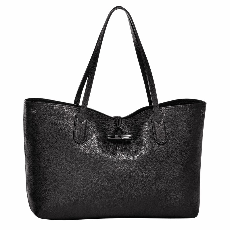 τσάντεσ tote γυναικεια Longchamp Le Roseau Essential L μαυρα Greece | L2686968001