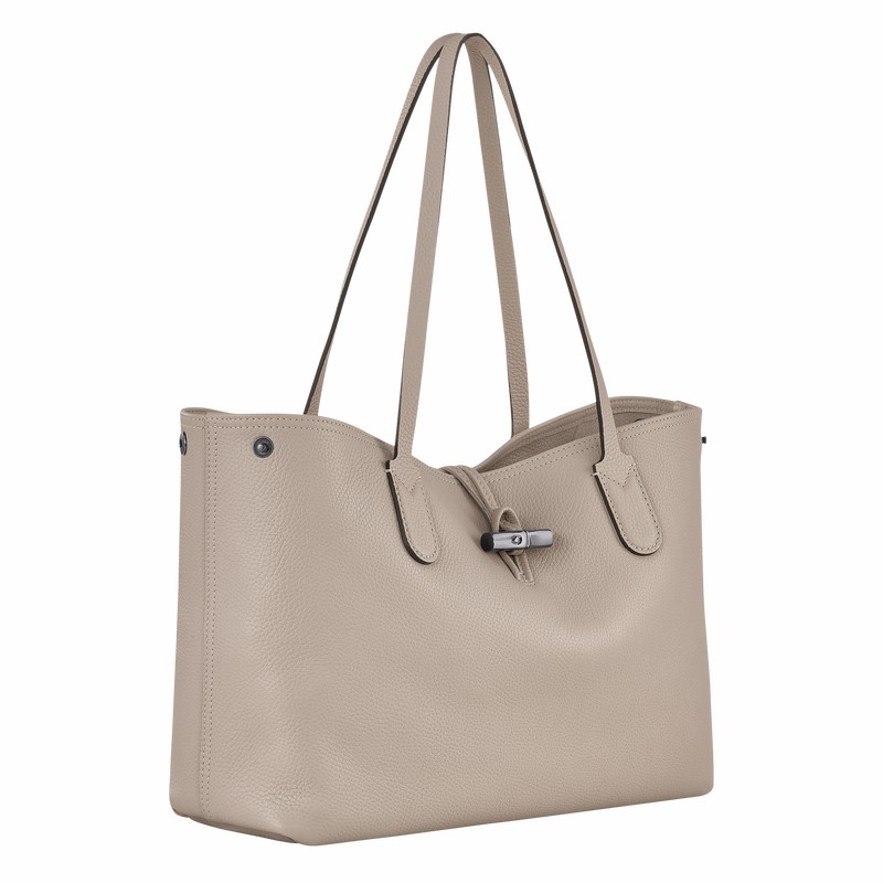 τσάντεσ tote γυναικεια Longchamp Le Roseau Essential L γκρι Greece | L2686968266