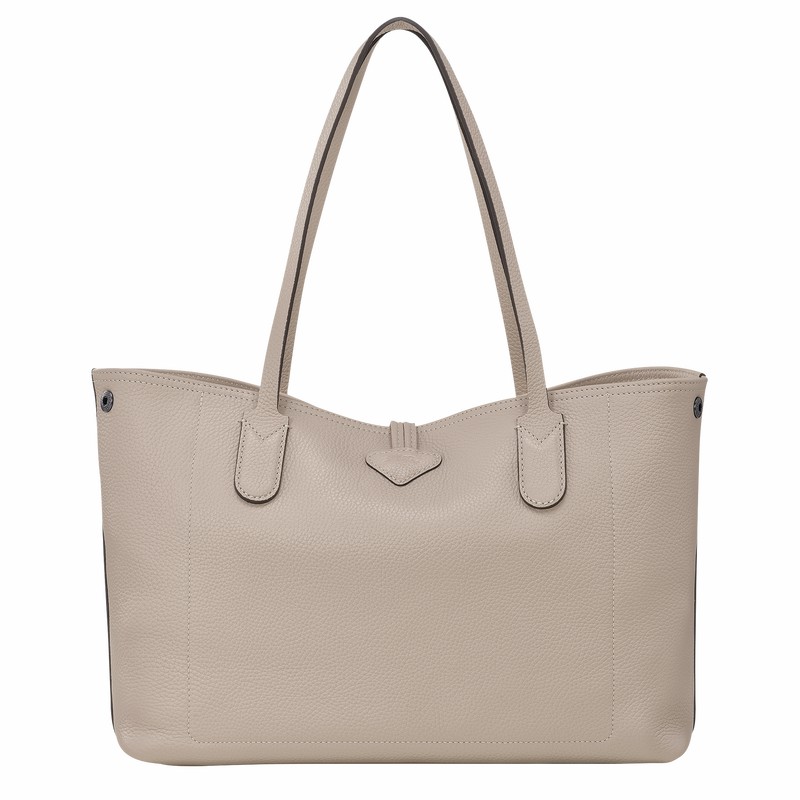 τσάντεσ tote γυναικεια Longchamp Le Roseau Essential L γκρι Greece | L2686968266