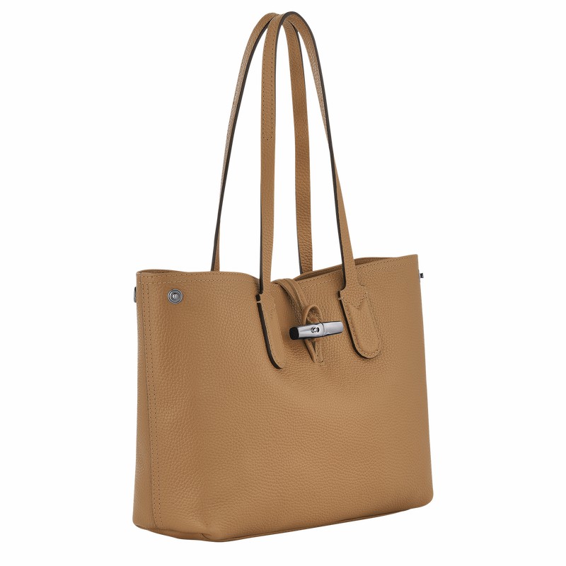 τσάντεσ tote γυναικεια Longchamp Le Roseau Essential M Χακί Greece | 10183968026