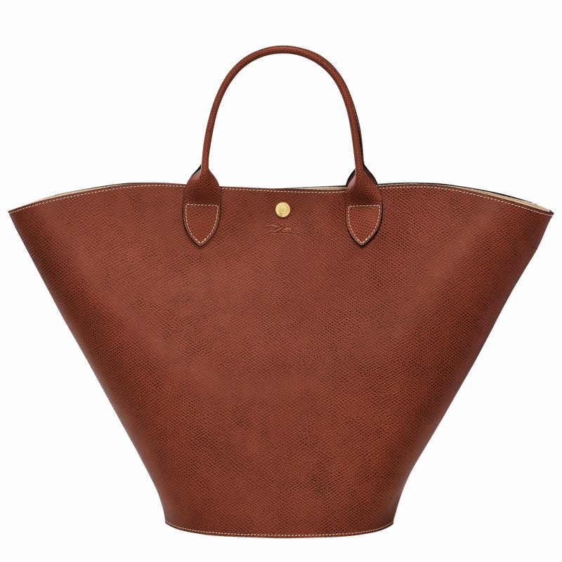 τσάντεσ tote γυναικεια Longchamp ÉPURE XL καφε Greece | 10260HYZ035