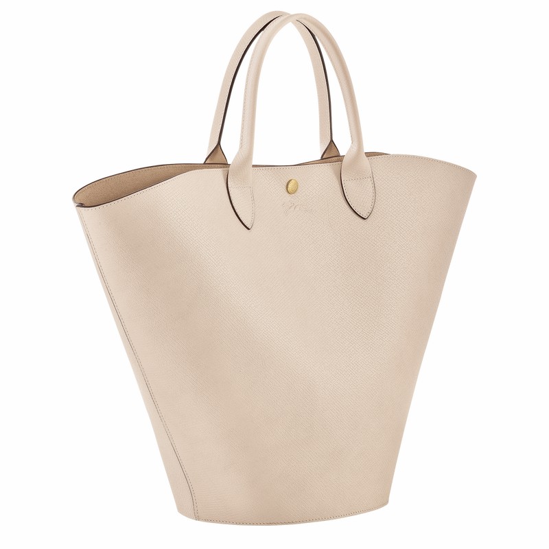 τσάντεσ tote γυναικεια Longchamp ÉPURE XL ασπρα Greece | 10260HYZ555