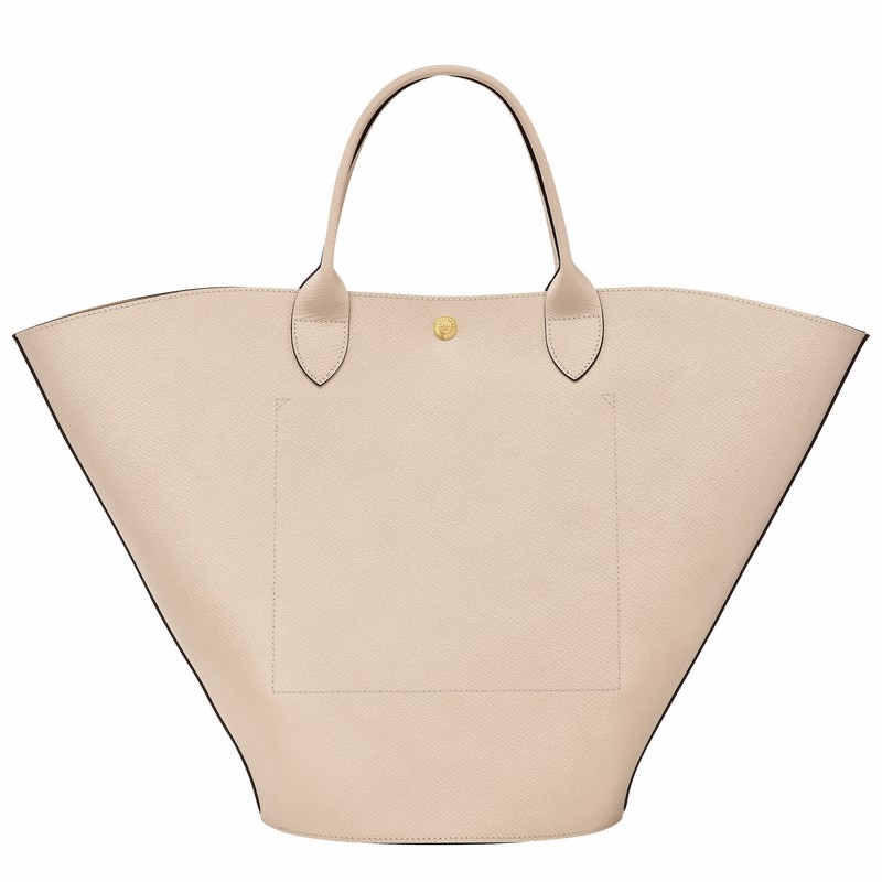 τσάντεσ tote γυναικεια Longchamp ÉPURE XL ασπρα Greece | 10260HYZ555