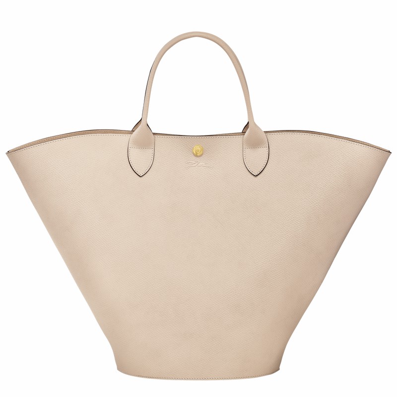 τσάντεσ tote γυναικεια Longchamp ÉPURE XL ασπρα Greece | 10260HYZ555