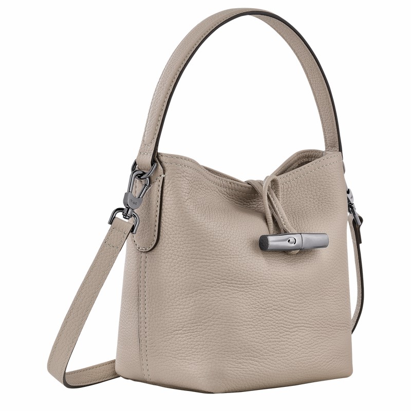 bucket bags γυναικεια Longchamp Le Roseau Essential XS γκρι Greece | 10159968266