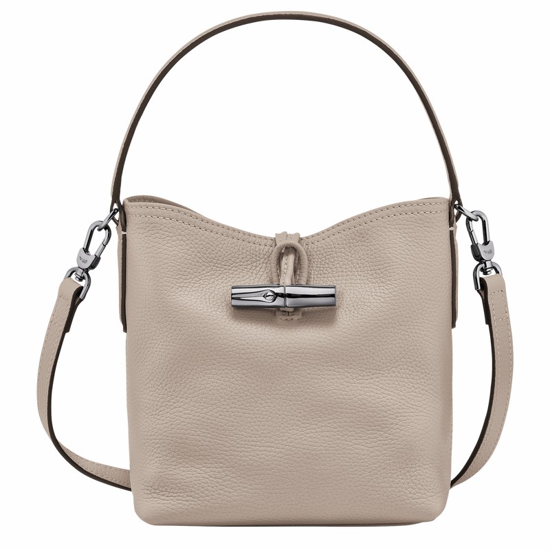 bucket bags γυναικεια Longchamp Le Roseau Essential XS γκρι Greece | 10159968266