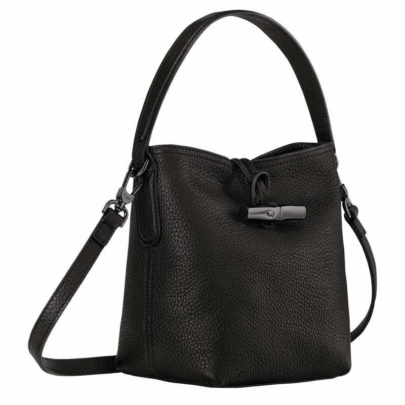 bucket bags γυναικεια Longchamp Le Roseau Essential XS μαυρα Greece | 10159968001