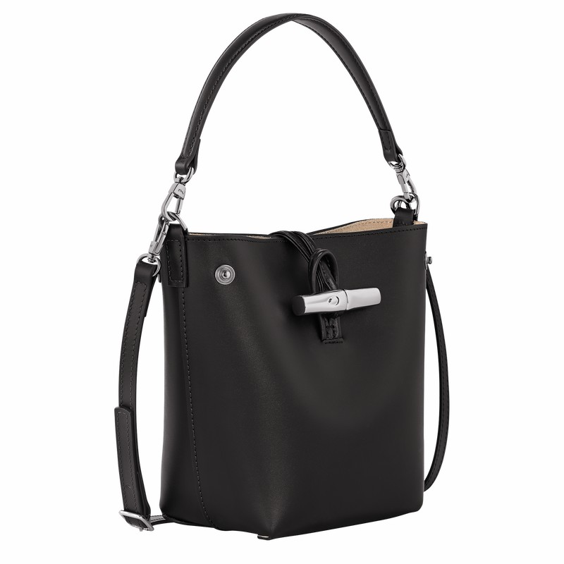 bucket bags γυναικεια Longchamp Le Roseau XS μαυρα Greece | 10229HCL001