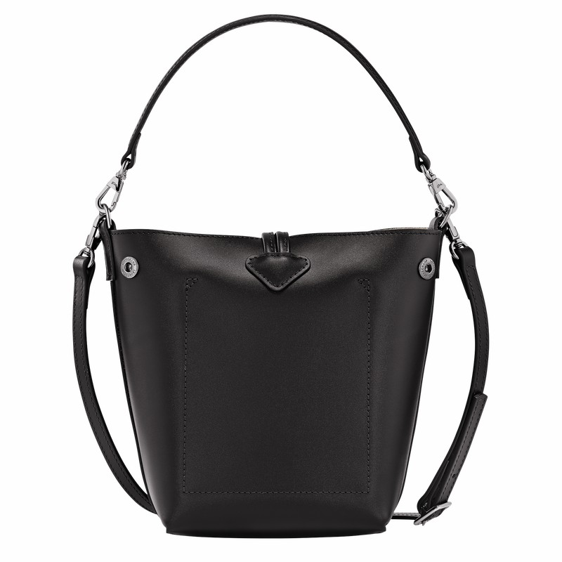 bucket bags γυναικεια Longchamp Le Roseau XS μαυρα Greece | 10229HCL001