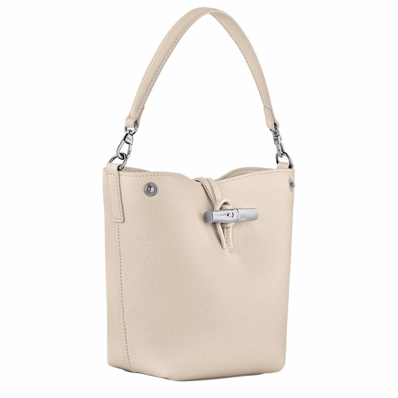 bucket bags γυναικεια Longchamp Le Roseau XS ασπρα Greece | 10279HFP555