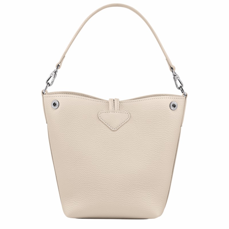 bucket bags γυναικεια Longchamp Le Roseau XS ασπρα Greece | 10279HFP555