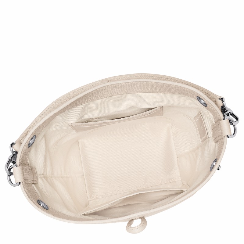 bucket bags γυναικεια Longchamp Le Roseau XS ασπρα Greece | 10279HFP555