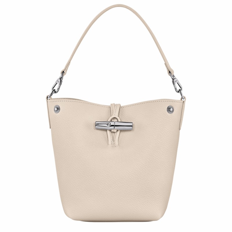 bucket bags γυναικεια Longchamp Le Roseau XS ασπρα Greece | 10279HFP555