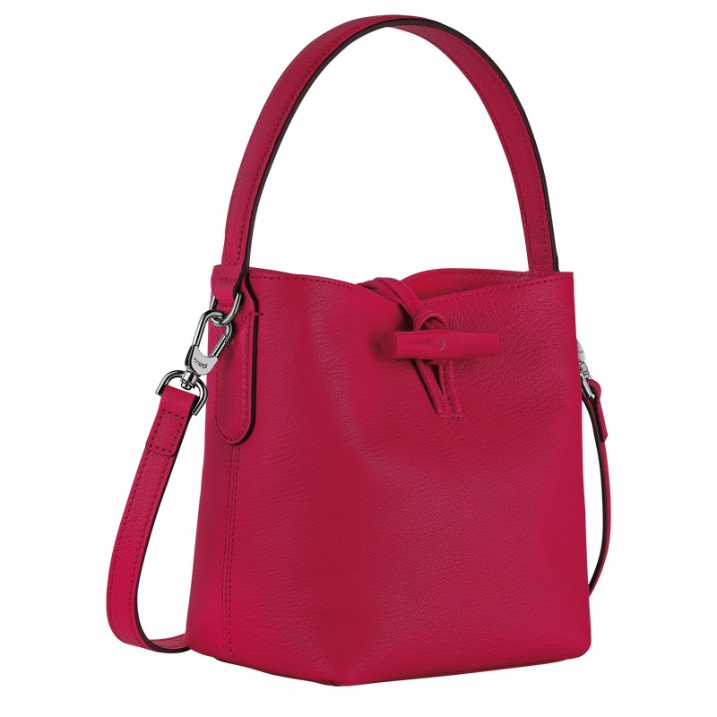 bucket bags γυναικεια Longchamp Le Roseau XS φουξια Greece | 10159HECJ13