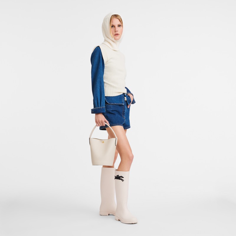 bucket bags γυναικεια Longchamp ÉPURE S ασπρα Greece | 10161HYZ555